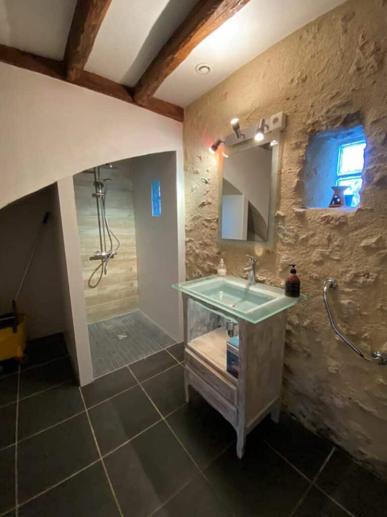 nouvelle douche a l’italienne grand gite